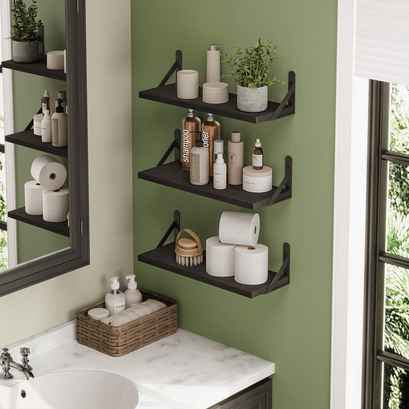 SUPERLELE 6-Pieces 16.5 Inch Floating Wall Shelves