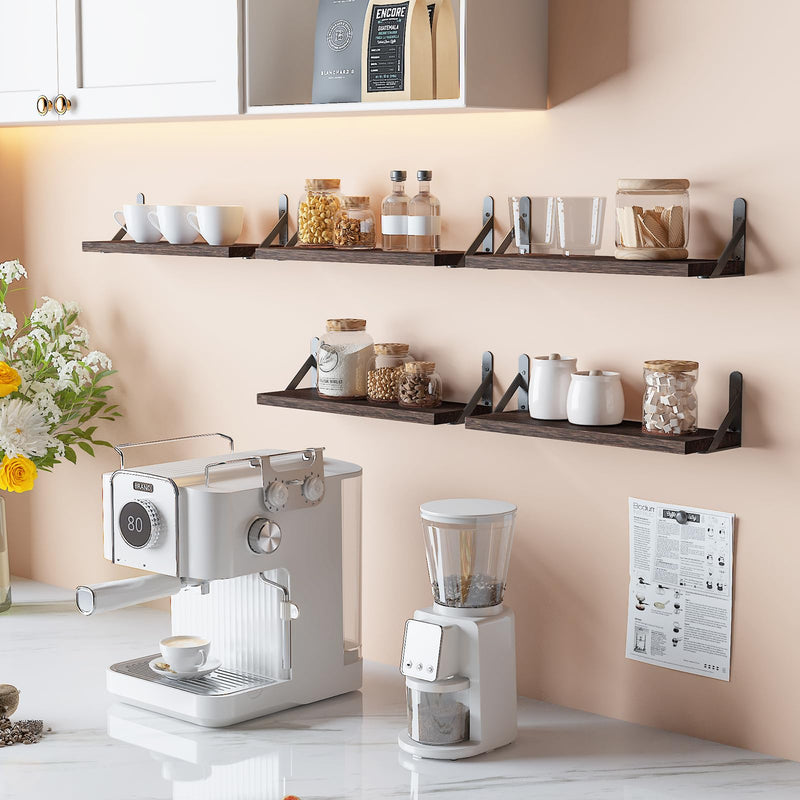 SUPERLELE 6-Pieces 16.5 Inch Floating Wall Shelves