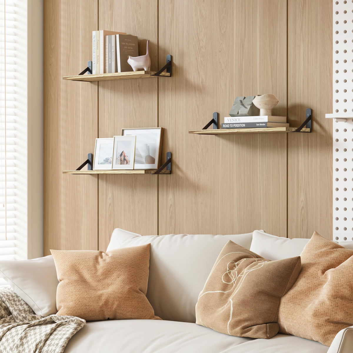 SUPERLELE 6-Pieces 16.5 Inch Floating Wall Shelves