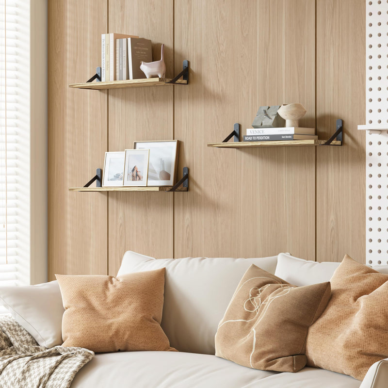 SUPERLELE 6-Pieces 16.5 Inch Floating Wall Shelves