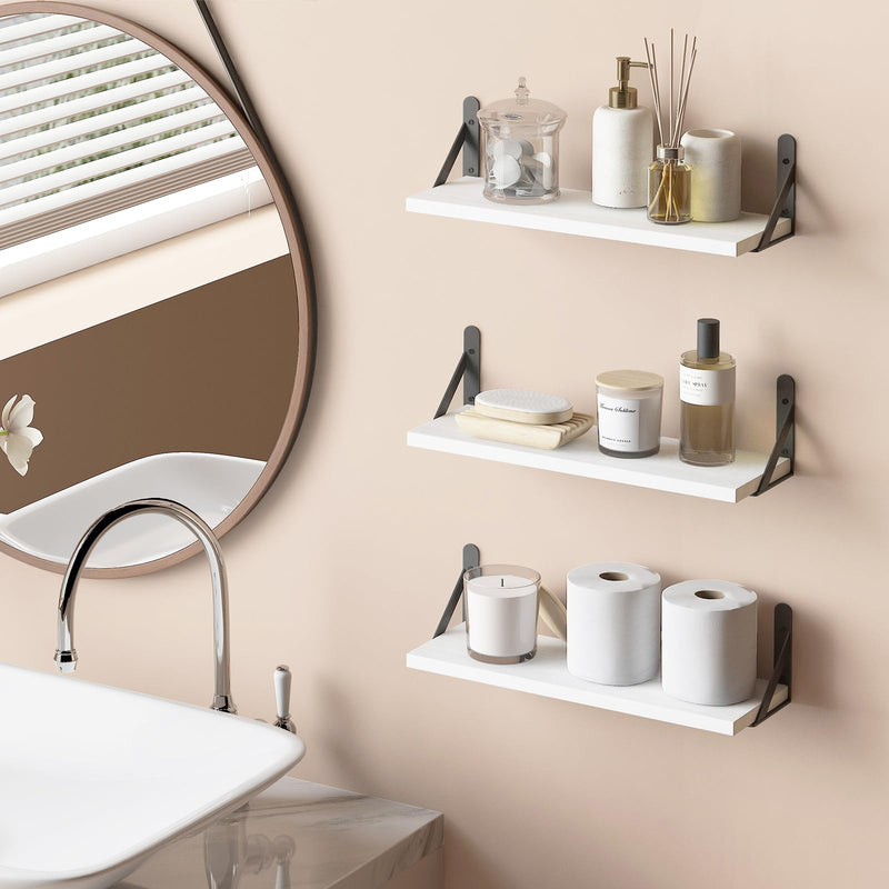 SUPERLELE 6-Pieces 16.5 Inch Floating Wall Shelves