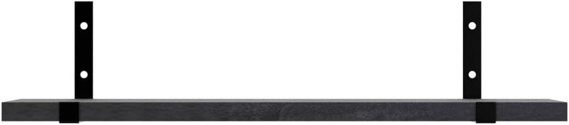 Fixwal Floating Shelves for Wall, Black Shelves Wall Mounted, Rustic Wood Wall Storage Shelves for Bedroom, Living Room, Kitchen, Bathroom, Home Decor (Set of 5 Black)