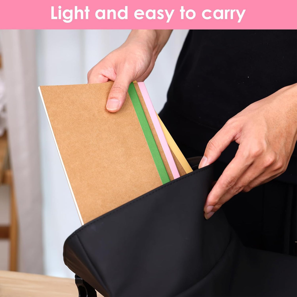 40 Pack A5 Kraft Notebooks Bulk, Lined Journals Bulk Colors with Rainbow Spine, 60 Pages for Kids Writing, Travel, Students
