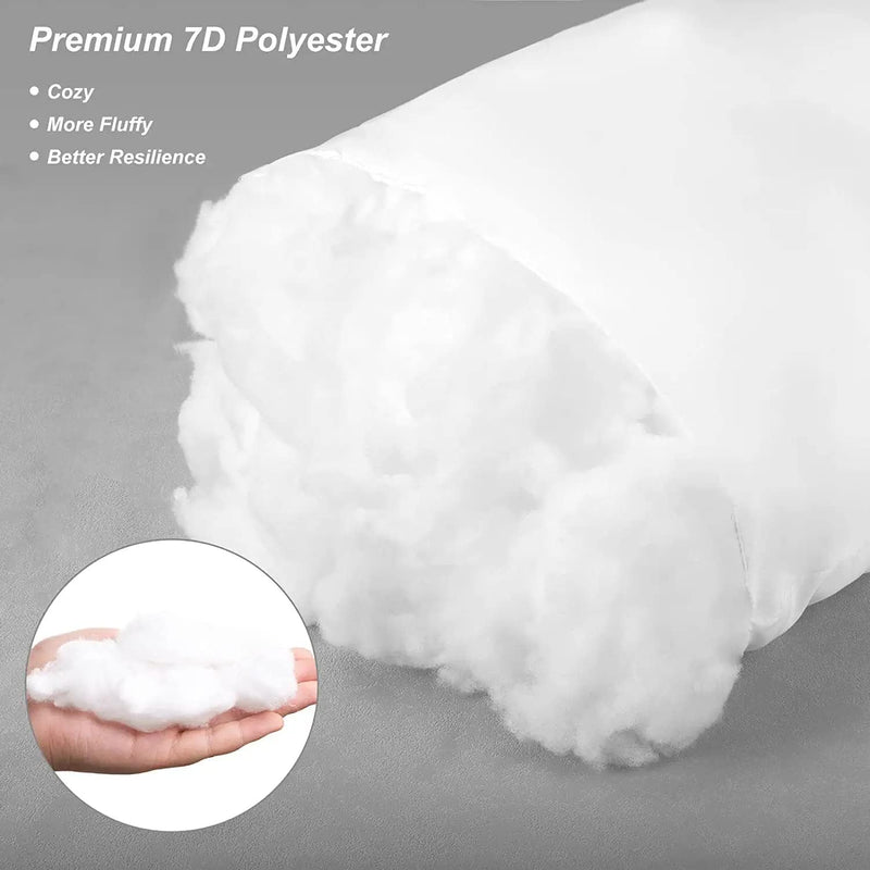 Fixwal Throw Pillow Inserts Set of 4, 18 x 18 Inch Insert White Pillow Forms Soft Microfiber Filled Pillow Inserts for Decorative Pillow Covers Cushion Bed Couch and Sofa
