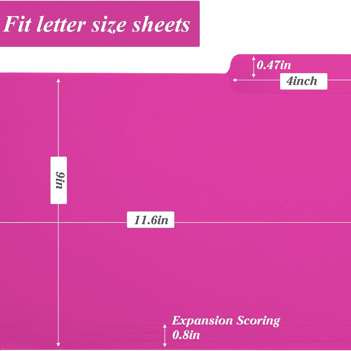 27 Pack 9 Colors Plastic Manila Folders Letter Size File Folders Poly Filing Folders Colored Folders - Heavy Duty 1/3 Cut Tab for School