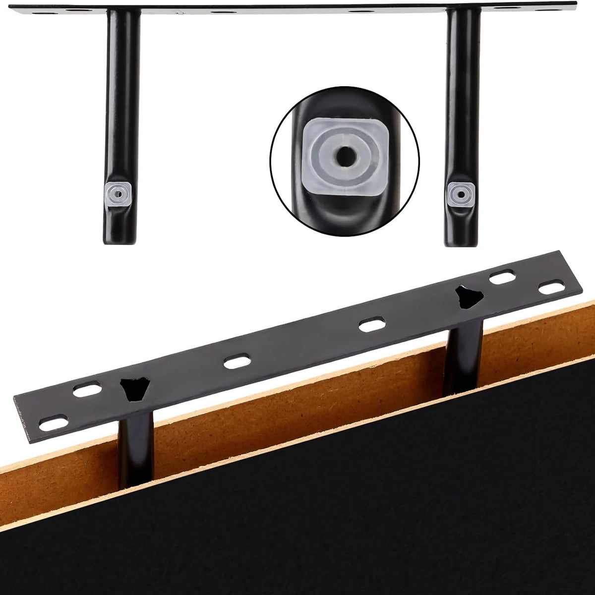 Fixwal 15.8in Floating Shelves for Wall, Black Shelves Wall Mounted Shelf with Invisible Bracket for Bathroom, Living Room, Bedroom, Kitchen, Office Decor (5 Pack)