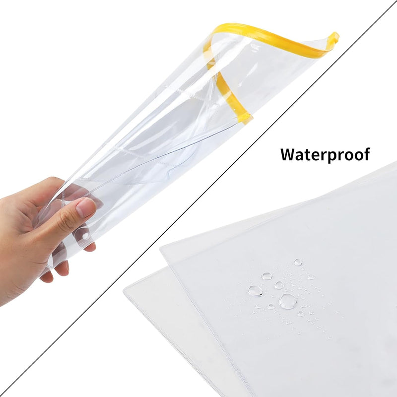 36pcs Plastic Envelopes Poly Zip Envelope Clear Zipper Pouches File Folders, A4, Letter Size, 11 Colors, for School and Office Supplies