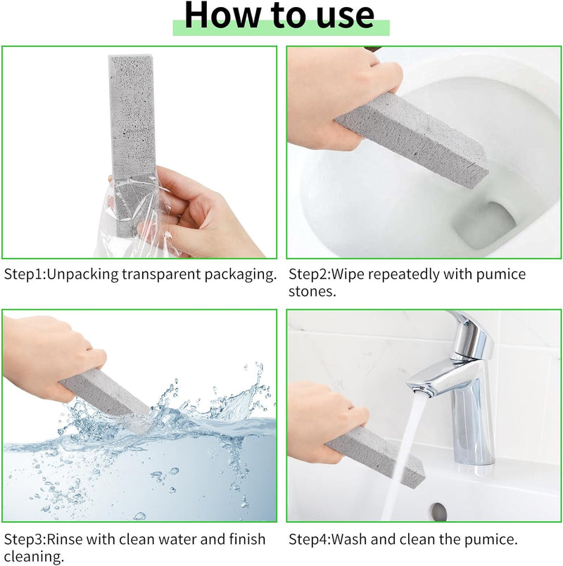 25 Pieces Pumice Stone Toilet Bowl Cleaner, Pumice Scouring Stick Remove Hard Water Ring in Toilet, Pumice Stones for Cleaning, Household, Bath, Kitchen, Pool (5.9 x 1.4 x 0.9 Inches)