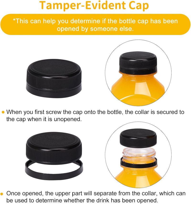 20pcs 16oz Juice Bottles, Plastic Juicing Bottles with Caps, Clear Drink Containers with Lids for Drinking, Smoothie and Other Beverages