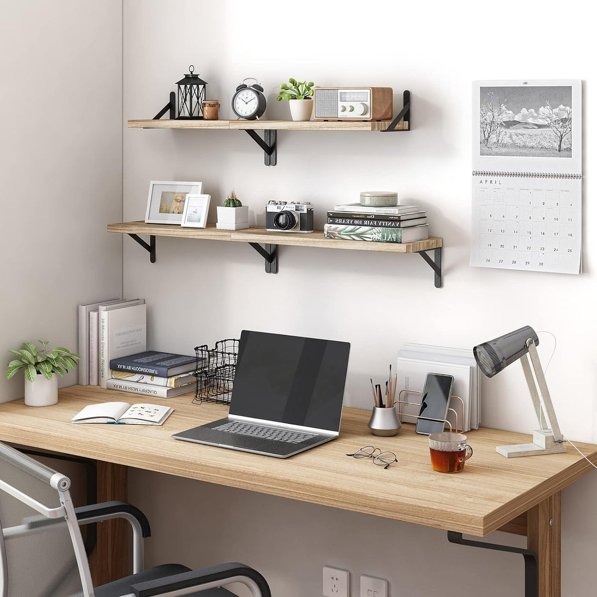 Floating Shelves for Wall Different Sizes Farmhouse Wall Shelf for Bedroom, Bathroom Storage, Living Room and Kitchen Decor(Set of 4)