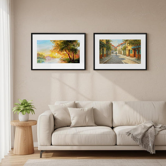 Fixwal 16x24 Picture Frame Set of 2, Black Poster Frames