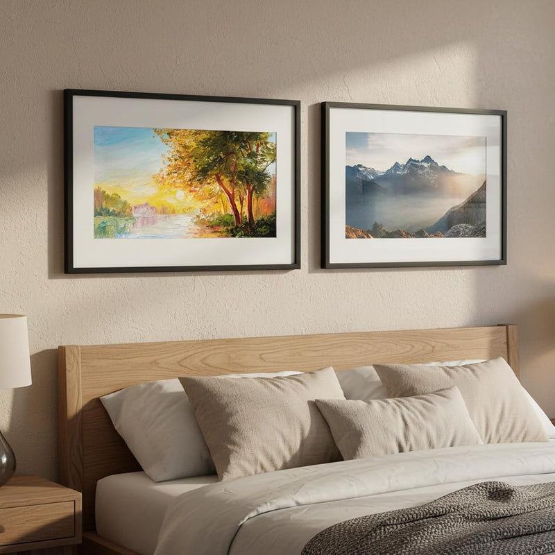 Fixwal 16x24 Picture Frame Set of 2, Black Poster Frames