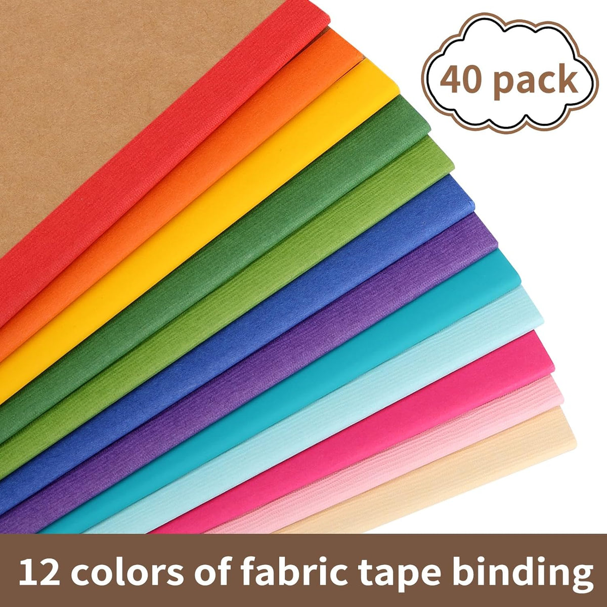 40 Pack A5 Kraft Notebooks Bulk, Lined Journals Bulk Colors with Rainbow Spine, 60 Pages for Kids Writing, Travel, Students
