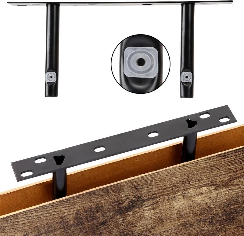 Fixwal 15.8in Floating Shelves for Wall, Rustic Brown Shelves Wall Mounted Shelf with Invisible Bracket for Bathroom, Living Room, Bedroom, Kitchen, Office Decor (5 Pack)