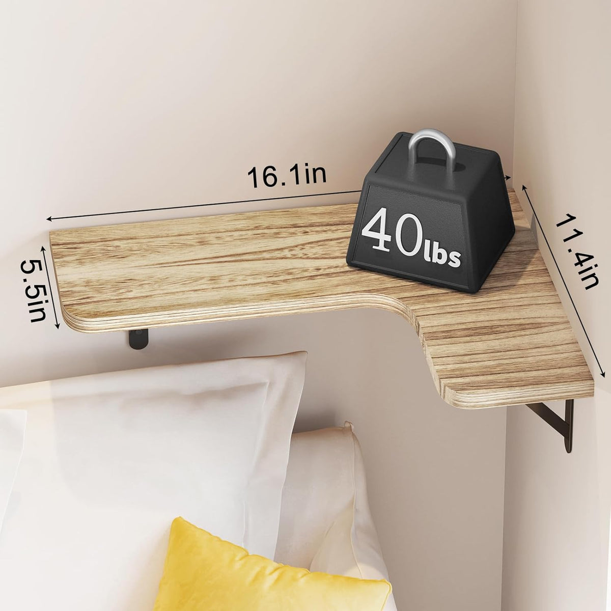 Corner Floating Shelves, Wall Mounted Corner Shelf for Bathroom, Kitchen, Bedroom, Home Decor, Laundry Room, Living Room(Set of 4 Rustic Brown)