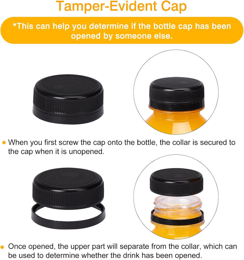120pcs 8oz Plastic Juice Bottles with Caps, Reusable Clear Juice Containers with Labels, Funnel and Brush for Juicing, Smoothie, Milk