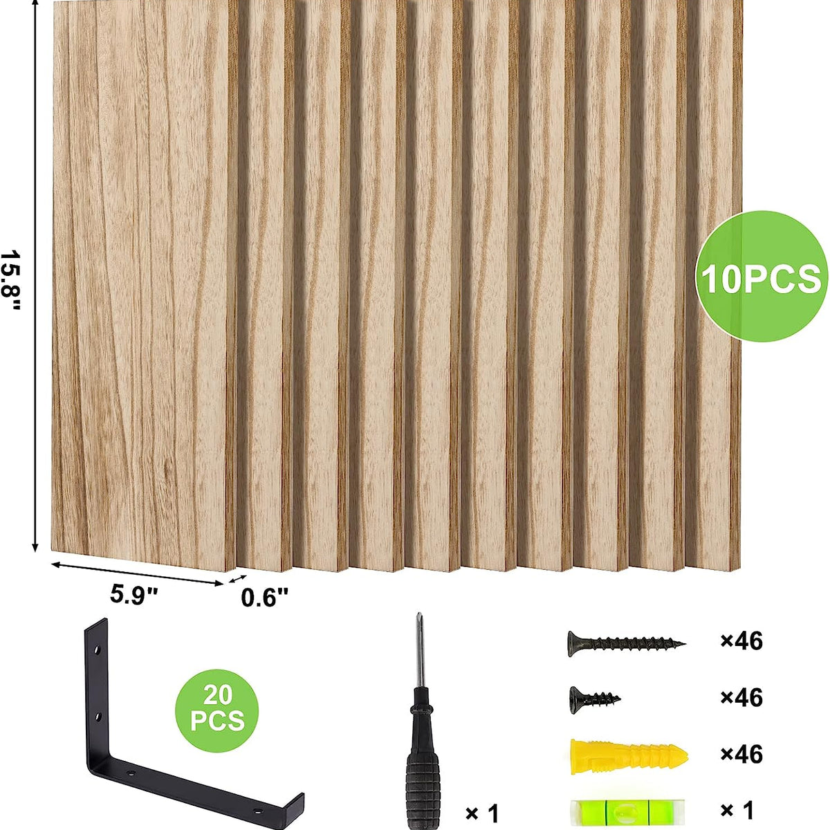 Fixwal 10 Pack Floating Shelves for Wall, Rustic Wood Wall Shelves for Bedroom, Kitchen, Bathroom Decor, Book Shelves for Living Room