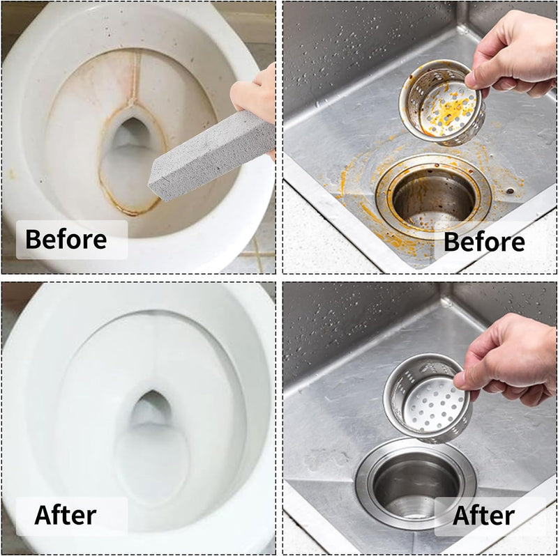 25 Pieces Pumice Stone Toilet Bowl Cleaner, Pumice Scouring Stick Remove Hard Water Ring in Toilet, Pumice Stones for Cleaning, Household, Bath, Kitchen, Pool (5.9 x 1.4 x 0.9 Inches)