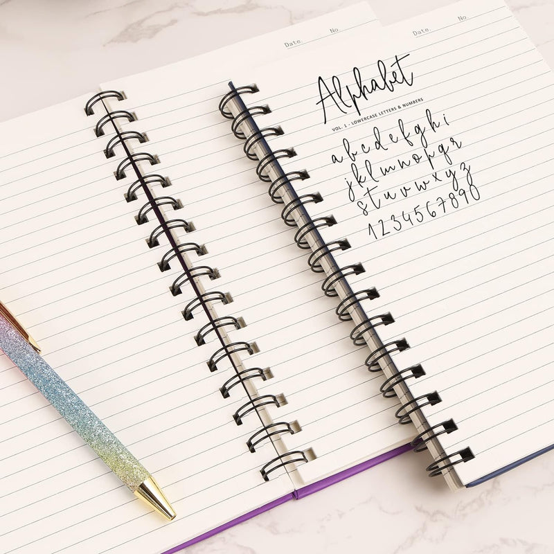 8 Pack Spiral Notebook, Hardcover A5 Notebooks, College Ruled Spiral Journals, Assorted Jewel Tone Colors, 160 Pages, 5.5"x8.5", for Work, School, Gifts