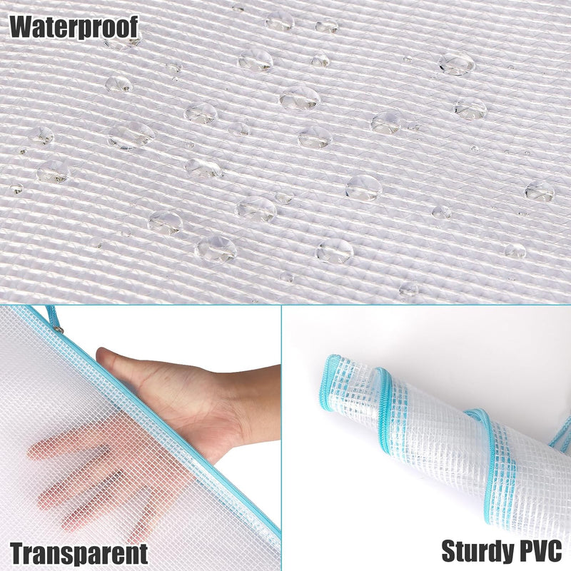 56pcs Mesh Zipper Pouch Zipper Bag, Durable Pouches for Organization Puzzle Storage, Letter Size, A4 Size, for Office Supplies