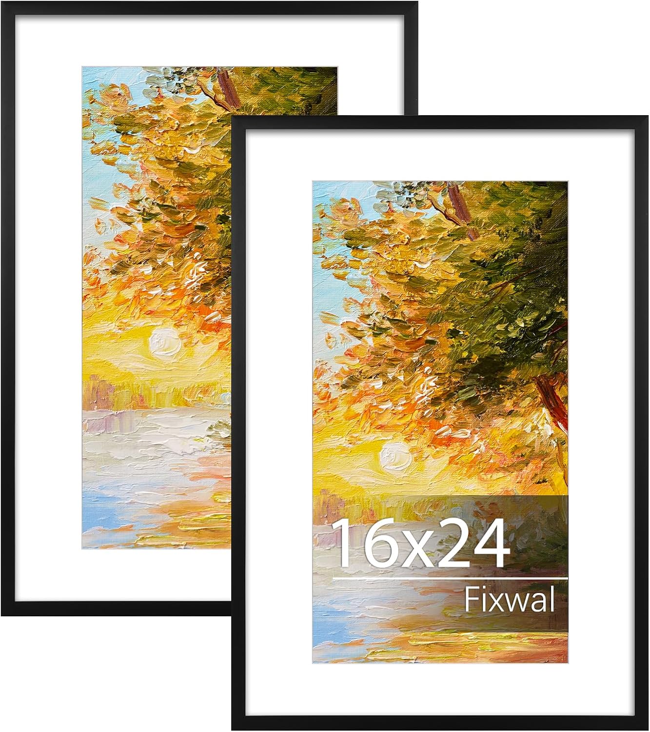Fixwal 16x24 Picture Frame Set of 2, Black Poster Frames