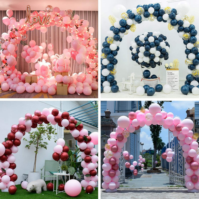 Balloon Arch Kit, 10ft Wide Adjustable Balloon Arch Stand with Water Fillable Base, 60pcs Balloon Clip, Balloon Strip, Tie Tool, for Wedding Birthday Party Supplies Halloween Decoration