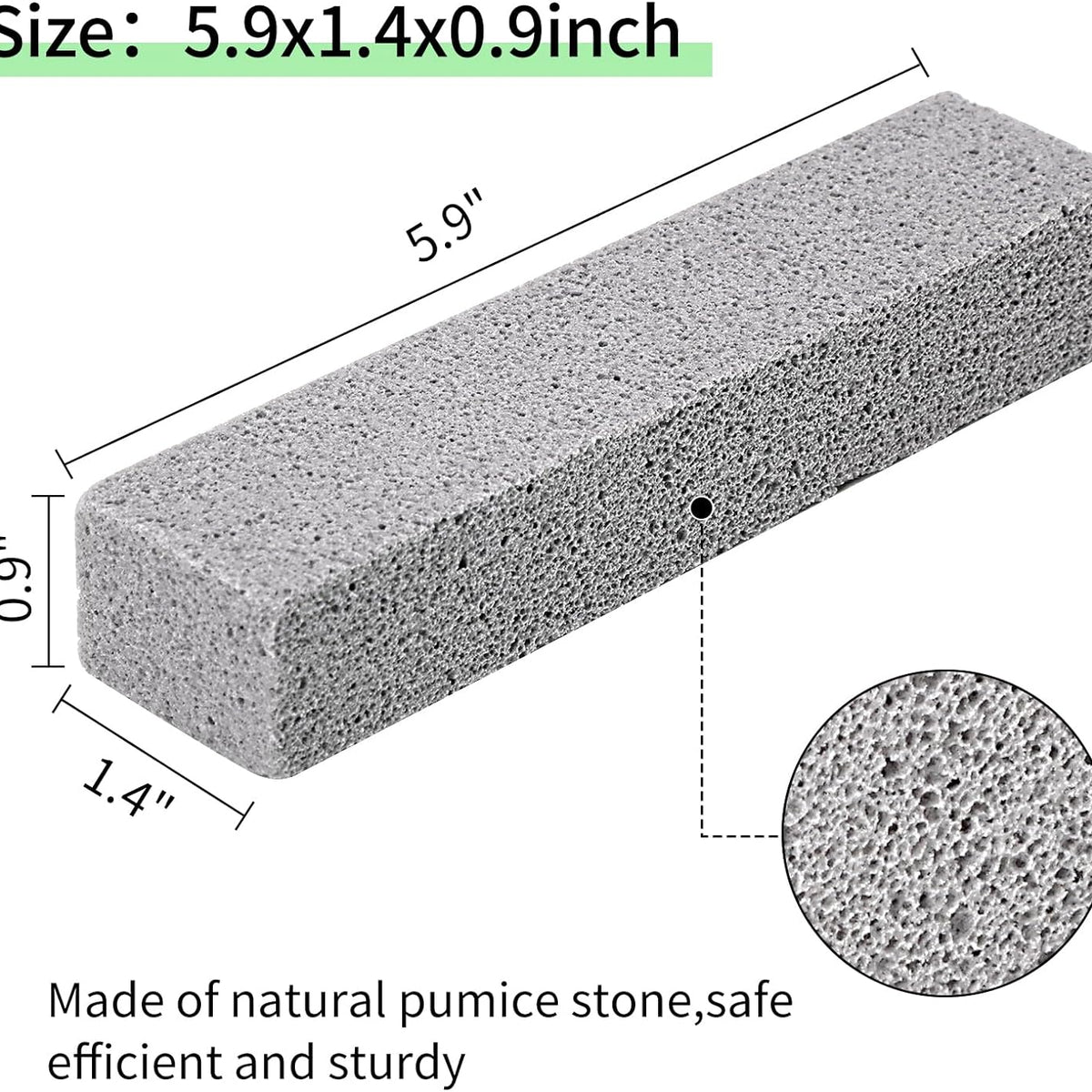 25 Pieces Pumice Stone Toilet Bowl Cleaner, Pumice Scouring Stick Remove Hard Water Ring in Toilet, Pumice Stones for Cleaning, Household, Bath, Kitchen, Pool (5.9 x 1.4 x 0.9 Inches)