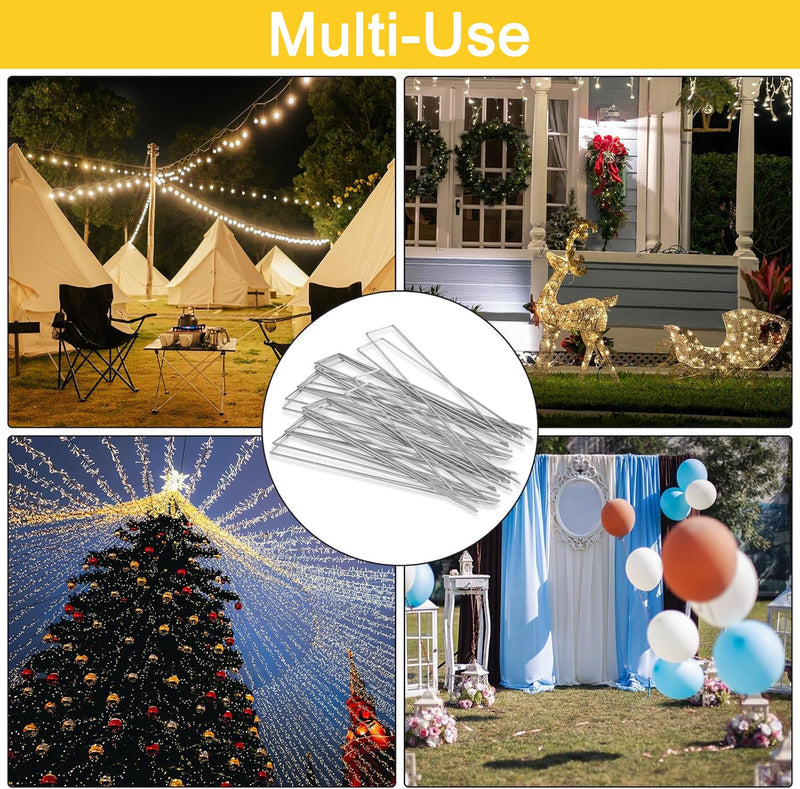 HongWay 5000 Pack 6 Inch Landscape Staples Bulk, Galvanized Garden Stakes 11 Gauge U-Shaped Pins Tent Stakes Yard Ground Staples for Landscaping Fabric, Lawn, Turf, Fence, Plant Cover, Irrigation