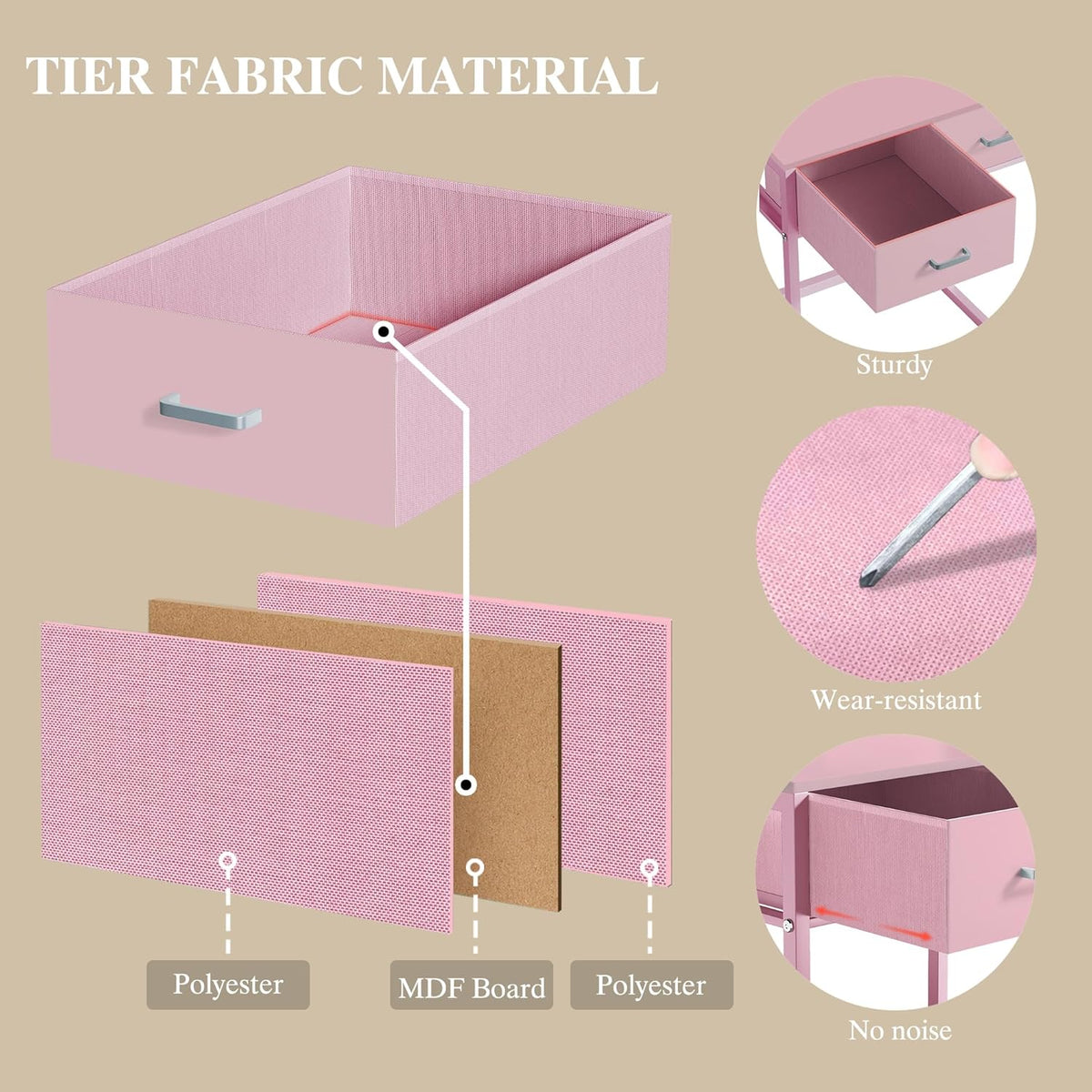 Vanity Desk with Mirror and Lights, Small Vanity with Fabric Storage Drawer & Chair & Shelves, Makeup Vanity with Fold-up Panel and Power Outlet for Bedroom