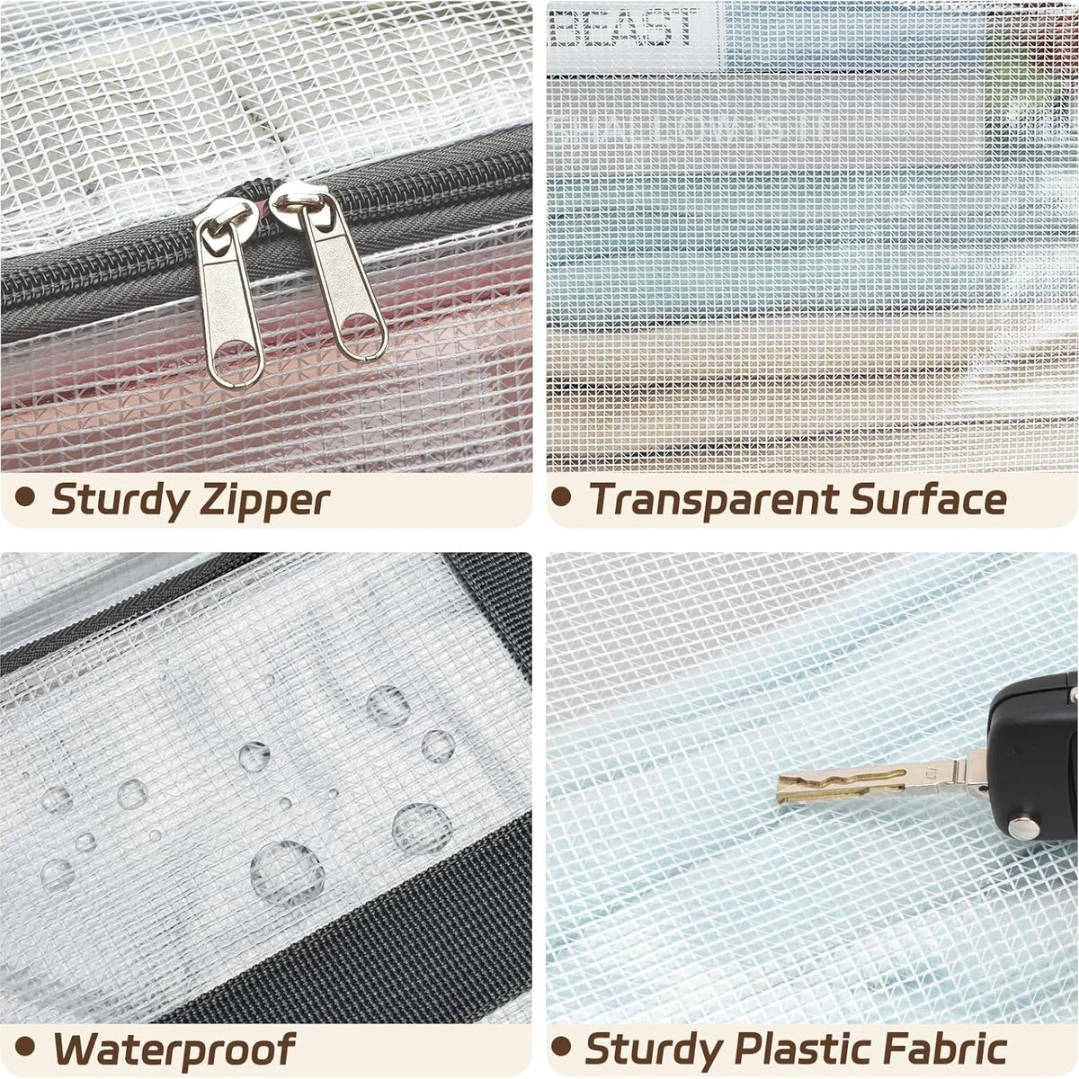 Fixwal 4 Pack 75L Extra Large XL Clear Storage Bags With Zipper for Blankets, Quilts, Clothes, Comforter, Bedding and Pillows