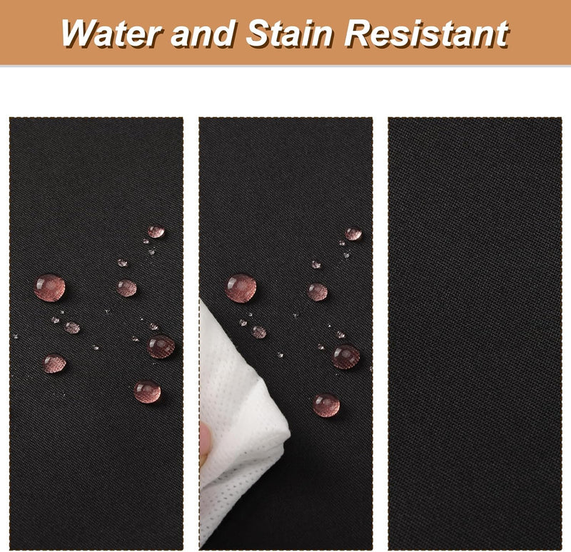 Fixwal Black Spandex Tablecloth for Rectangle Table 6ft, Table Skirt for Folding Table, Table Cover for Party, Show, Wedding and Birthday