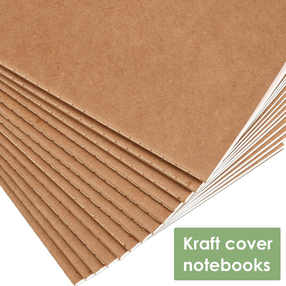 100pcs Lined A5 Kraft Notebook, Journals for Travelers 8.3x5.5in Notebooks 30 Sheets/60 Pages for Students and Office Travel Journal Set