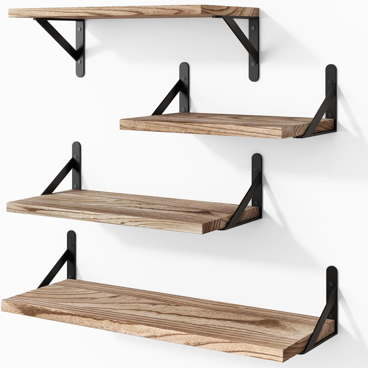 Floating Shelves for Wall Different Sizes Farmhouse Wall Shelf for Bedroom, Bathroom Storage, Living Room and Kitchen Decor(Set of 4)