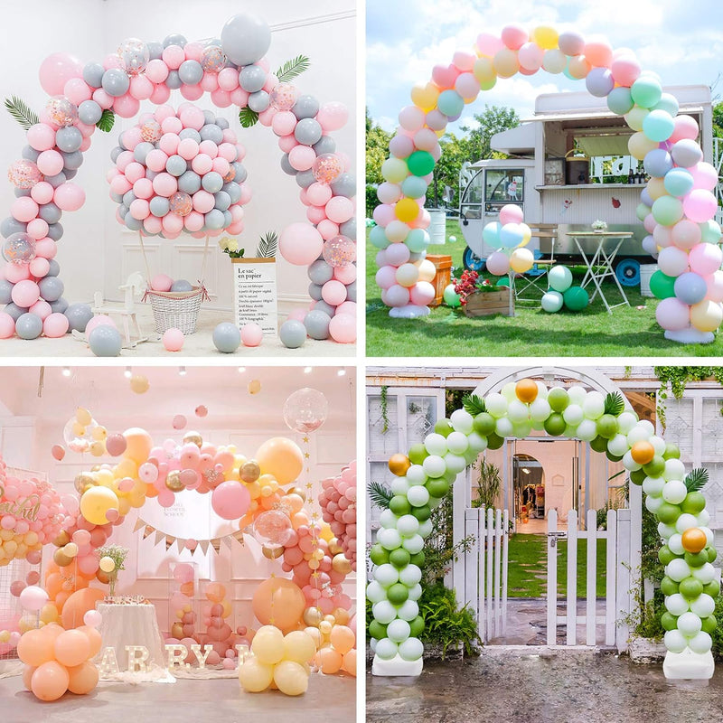 Balloon Arch Kit, 10ft Wide Adjustable Balloon Arch Stand with Water Fillable Base, 60pcs Balloon Clip, Balloon Strip, Tie Tool, for Wedding Birthday Party Supplies Halloween Decoration