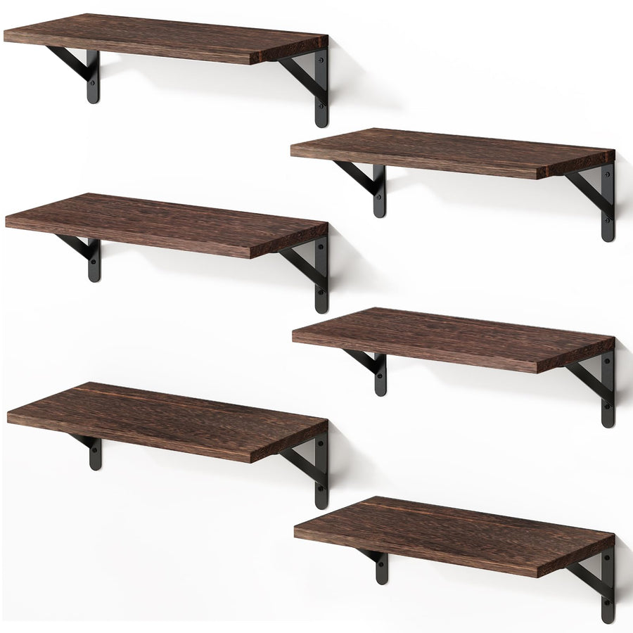 6-Pieces 16.5 Inch Floating Wall Shelves