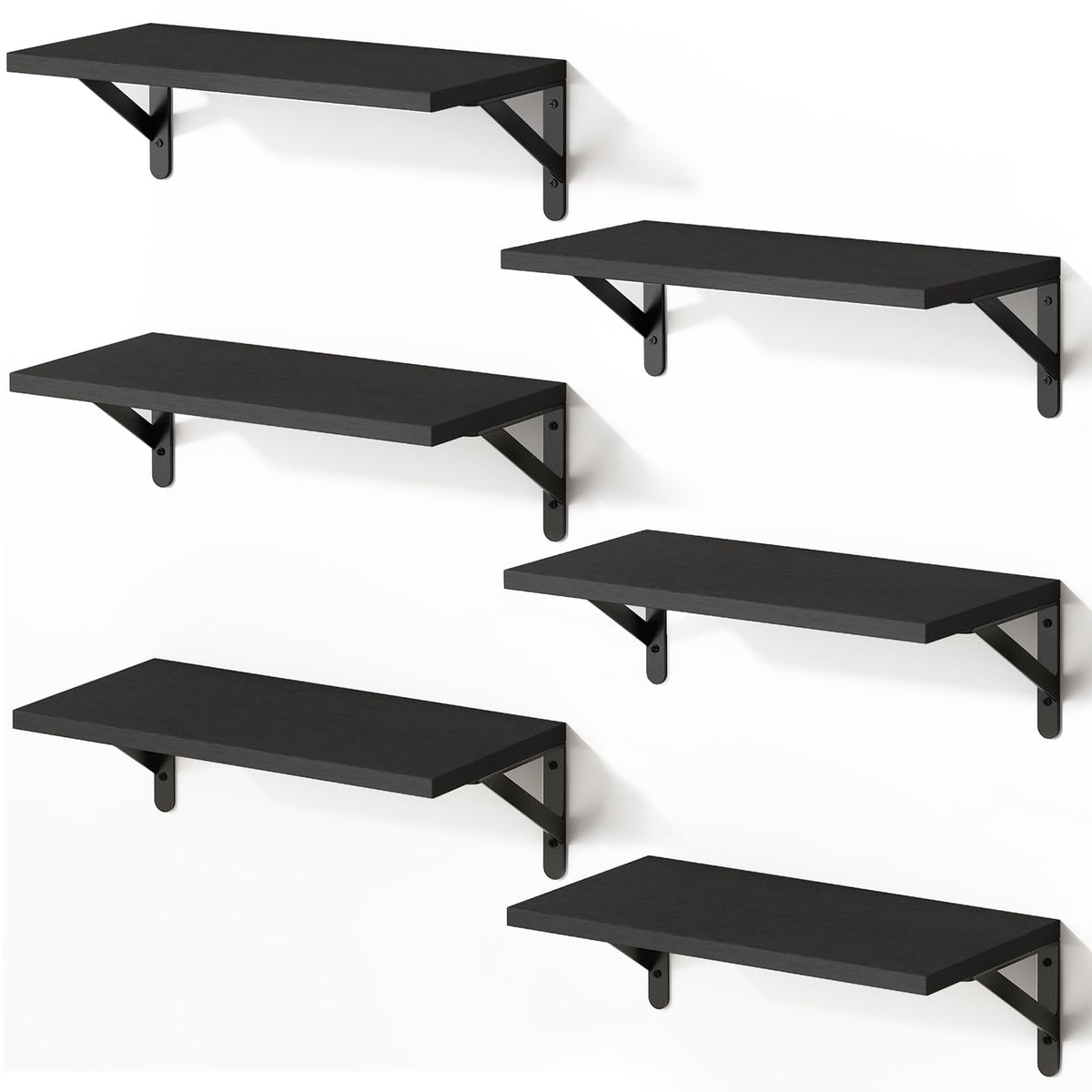 SUPERLELE 6-Pieces 16.5 Inch Floating Wall Shelves
