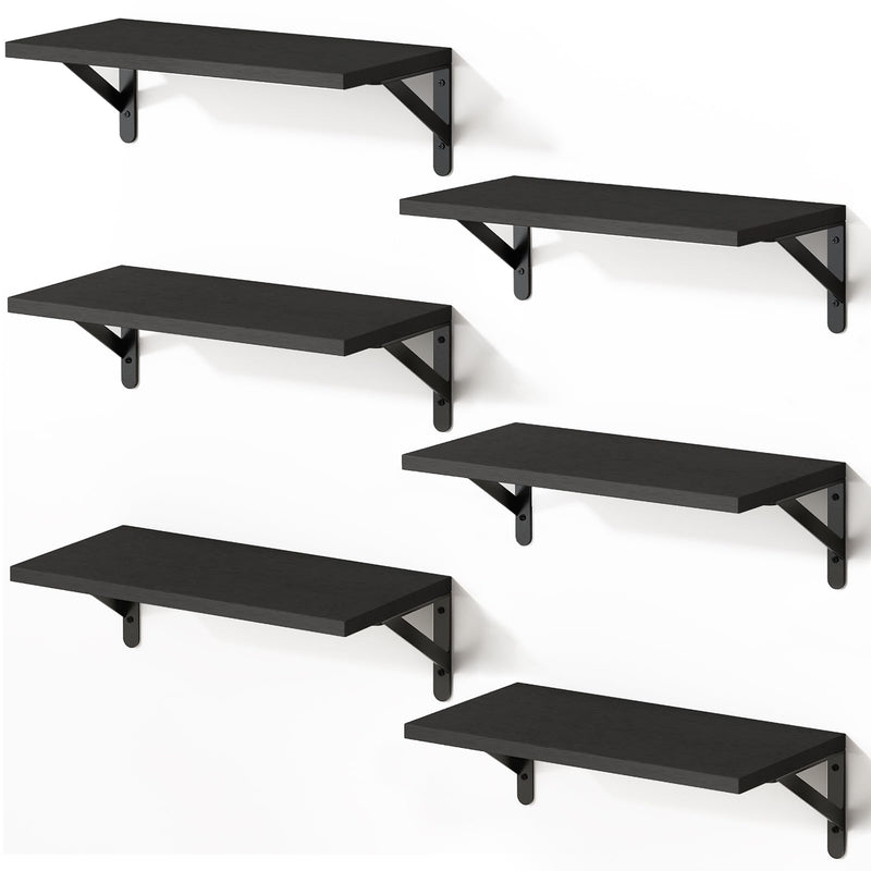 SUPERLELE 6-Pieces 16.5 Inch Floating Wall Shelves